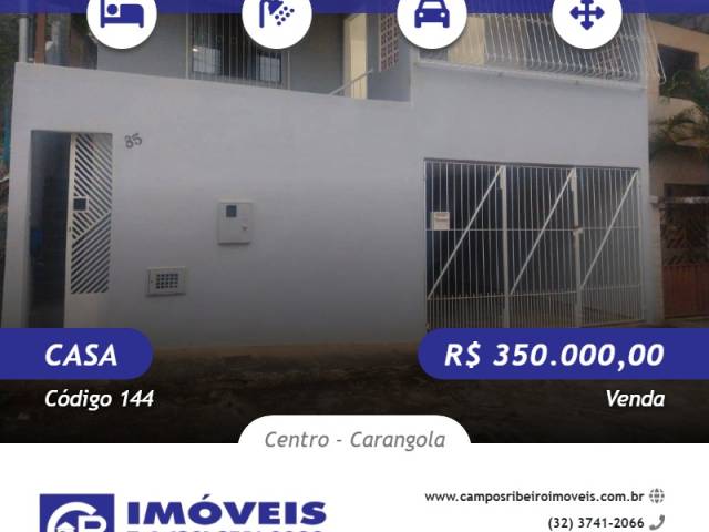 #144 - Casa para Venda em Carangola - MG