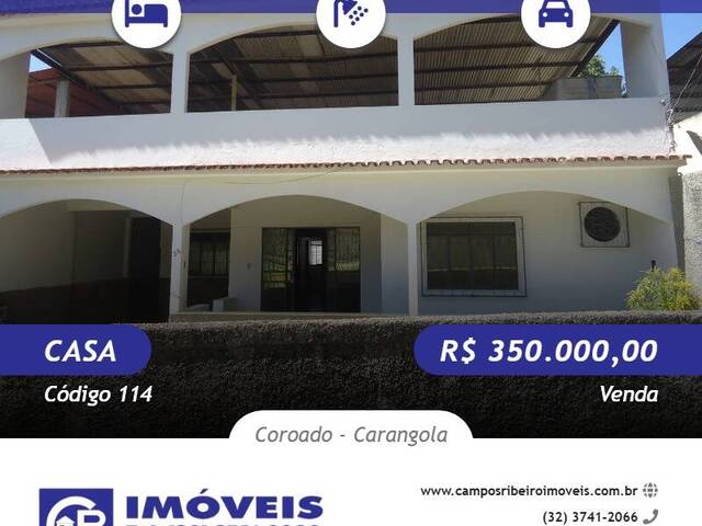 #114 - Casa para Venda em Carangola - MG