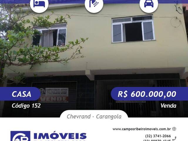 #152 - Casa para Venda em Carangola - MG